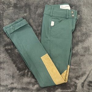 Green and Tan English Riding Pants